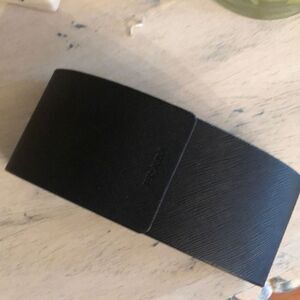 Prada Black hard eyeglass sunglass case magnetic closure